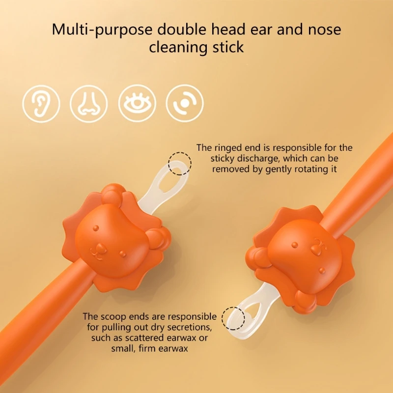 Baby Ear Cleaner Spoon Double-headed Earwax Cleaner Multi-purpose Ear Nose Cleaner Soft Ear Wax Cleaner Cleaning Tool