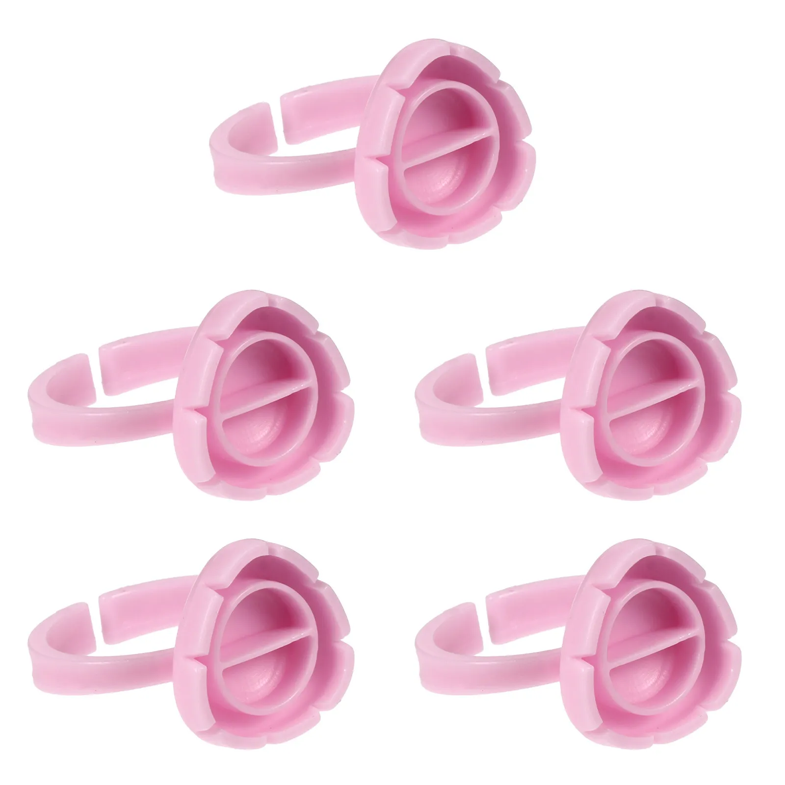 

100Pcs Lash Ring Cup Cup for Eyelash Extensions Quick Clean Ring Design Eyelash Makeup Tool Lash Holder