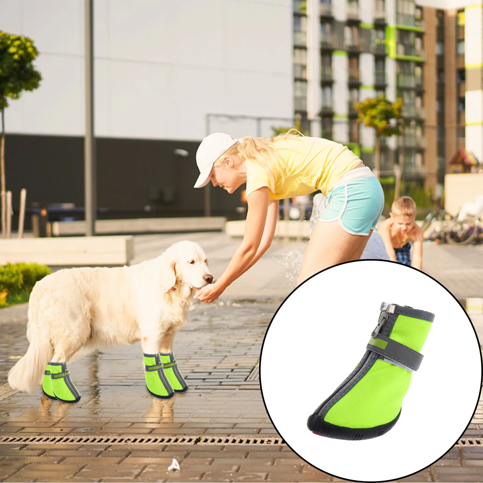 

Reflective Waterproof Dog Boots Non- Pet Snowshoes Comfortable Puppy Winter Footwear for All Weather