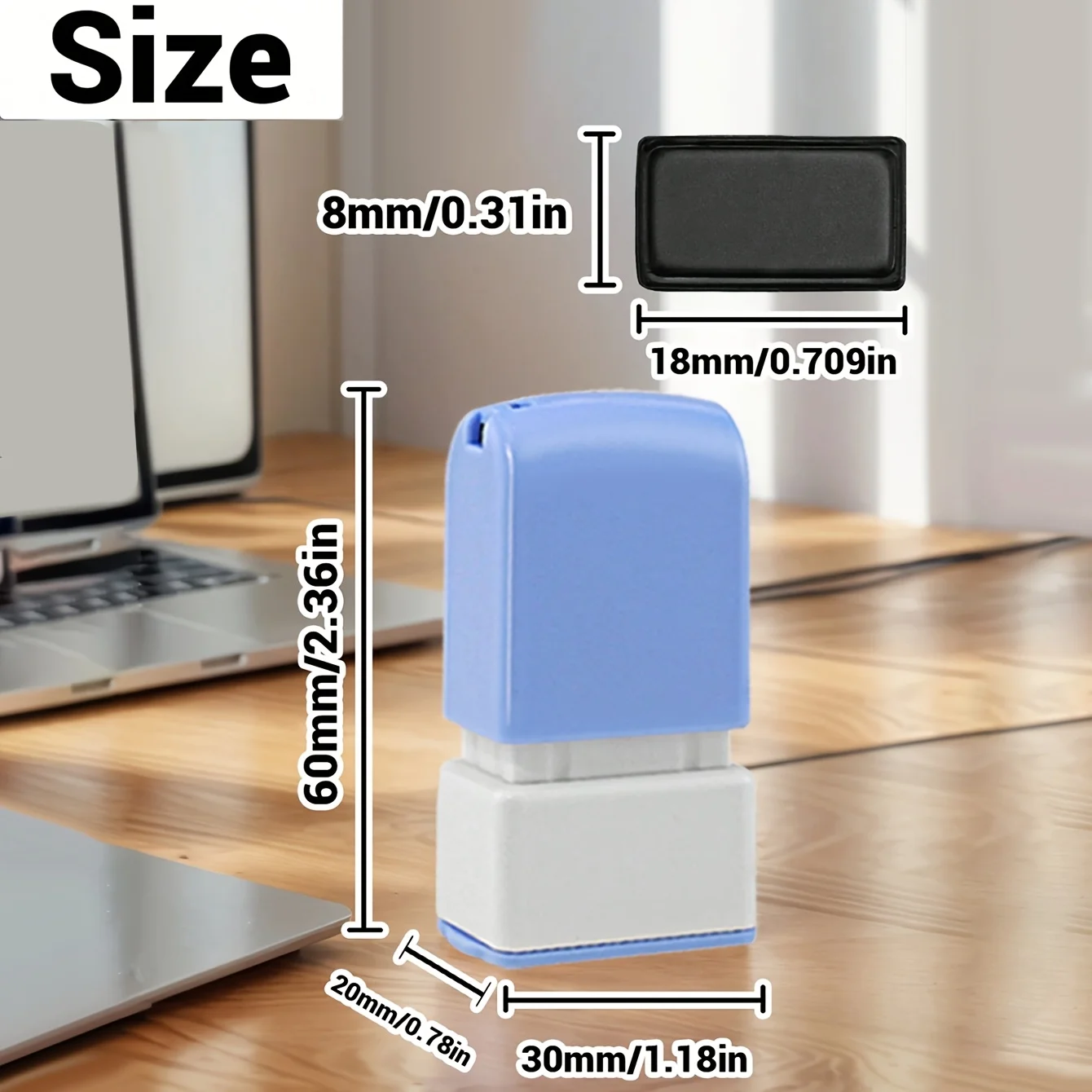 子供服用カスタムネームスタンプ-5色(レッド/ブラック/ブルー/ホワイト/パープル)、防水18x8mm、書籍、招待状、書類用