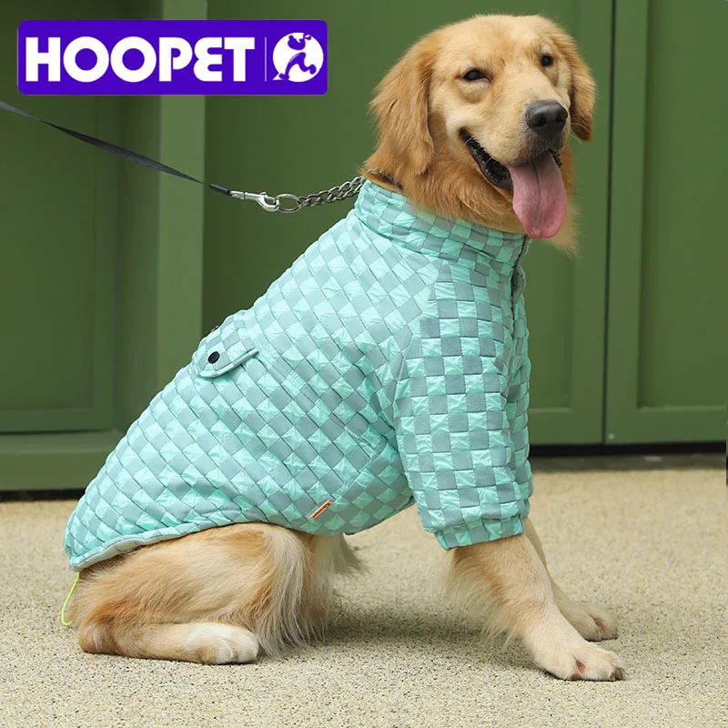 HOOPET Dog Winter Coat Pet Plaid Vest Cold Weather Dog Clothes Soft Pet Apparel for Large Dogs 3XL-7XL Pet Accessories