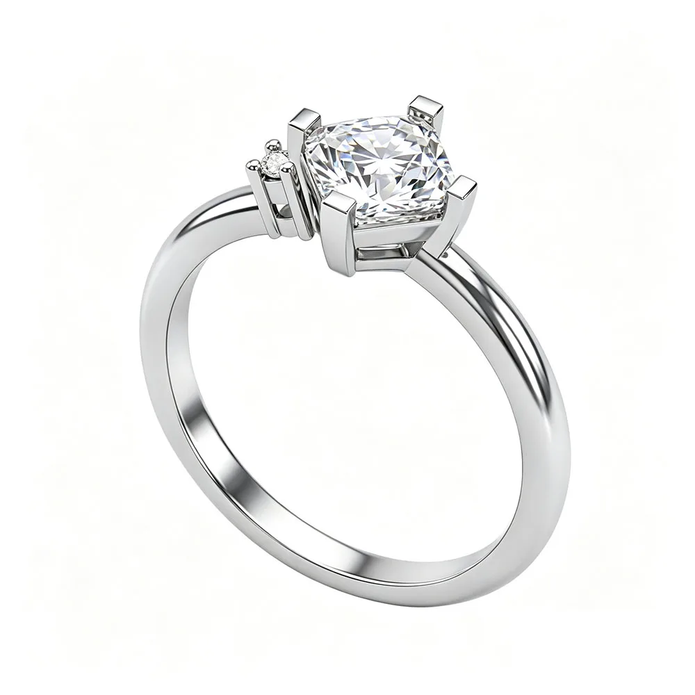 Apexelle Brand Dainty Jewelry 925 Sterling Silver Ring Four Prong Set Zircon Square Diamond Ring Classic Jewelry