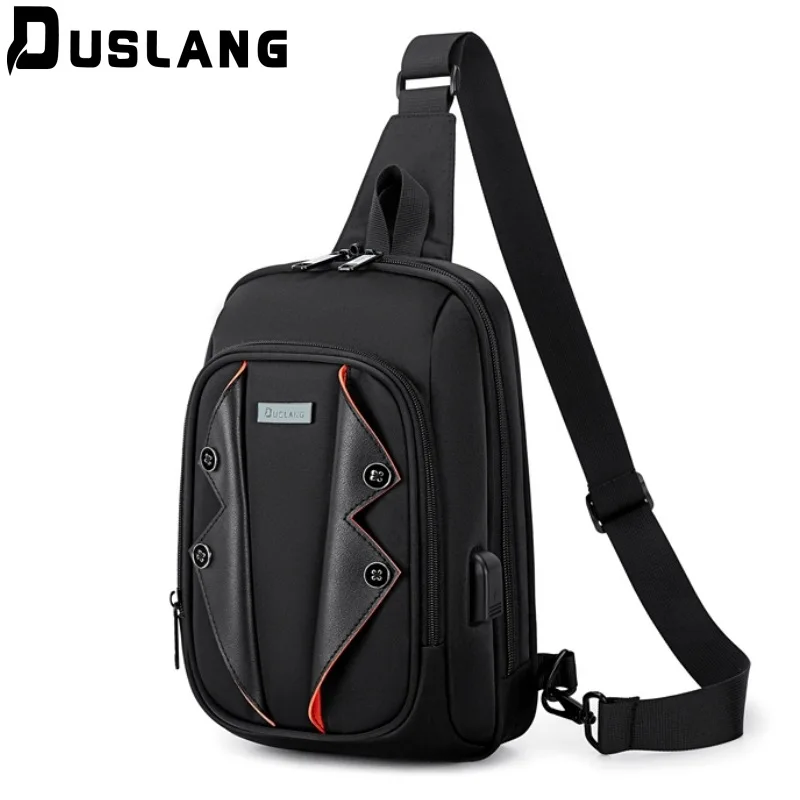 

WIERSOON New Suit Design Shoulder Bag For Men High Quality Waterproof Oxford Chest Bag Fashion Casual Niche Crossbody Bag