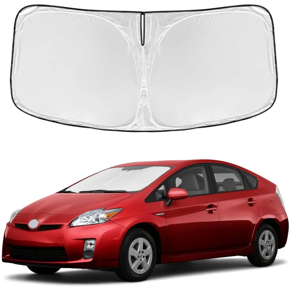 Custom Windshield Sun Shade For Toyota Prius Hatchback 2010-2015 UV Block Retractable Front Window Sun Visor