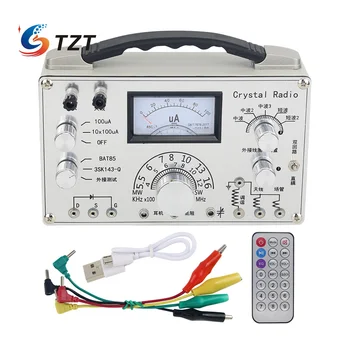 TZT 다기능 크리스탈 라디오 FM 라디오, 마그네틱 링, 이중 회로 코일 및 직접 커플링 변환 