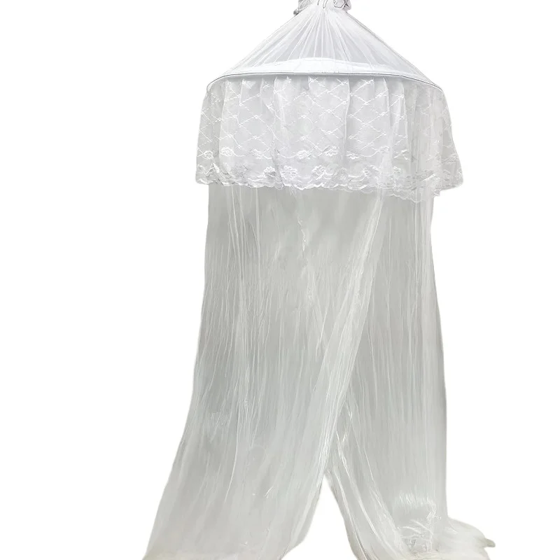 

Double bed mosquito net - pavilion with zipper for home and garden/housewares, 302 x 207 cm - black and beige