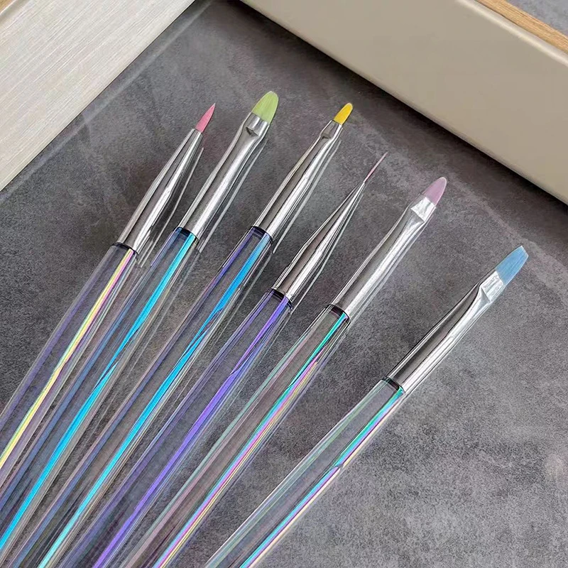 1 SZT. Kolorowy Pędzel do Paznokci z Uchwytem DIY Pisak do Malowania Manicure Pędzel do Rysowania do Zdobienia Paznokci Prezentacja Końcówek Paznokci Narzędzie do Malowania