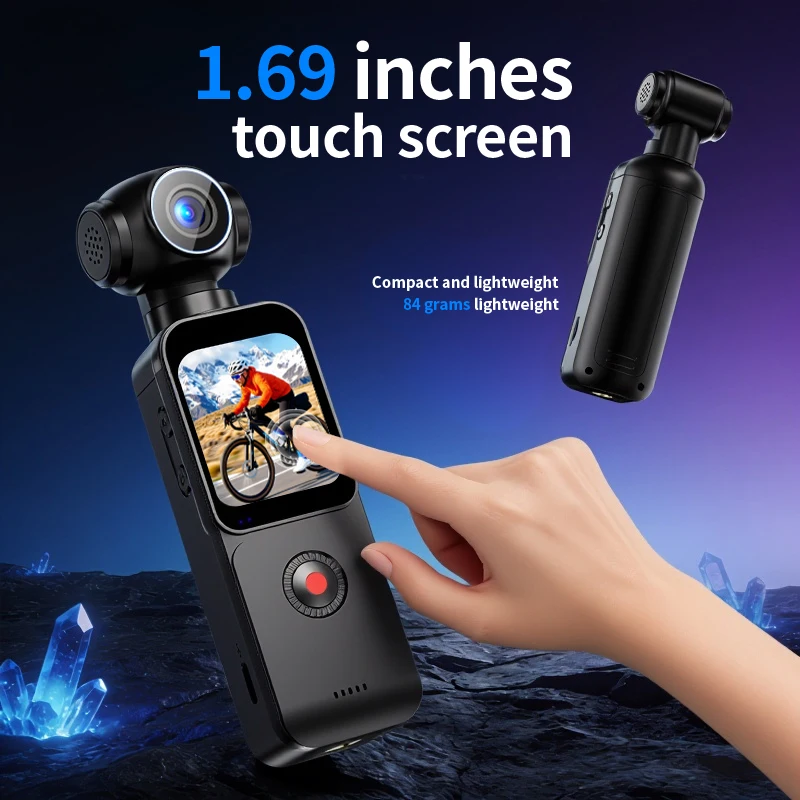 

4k Action Camera Handheld Pocket Camera Anti-shake Photography Travel Vlog Dedicated Portable Camera,for iPhone or Android Phone