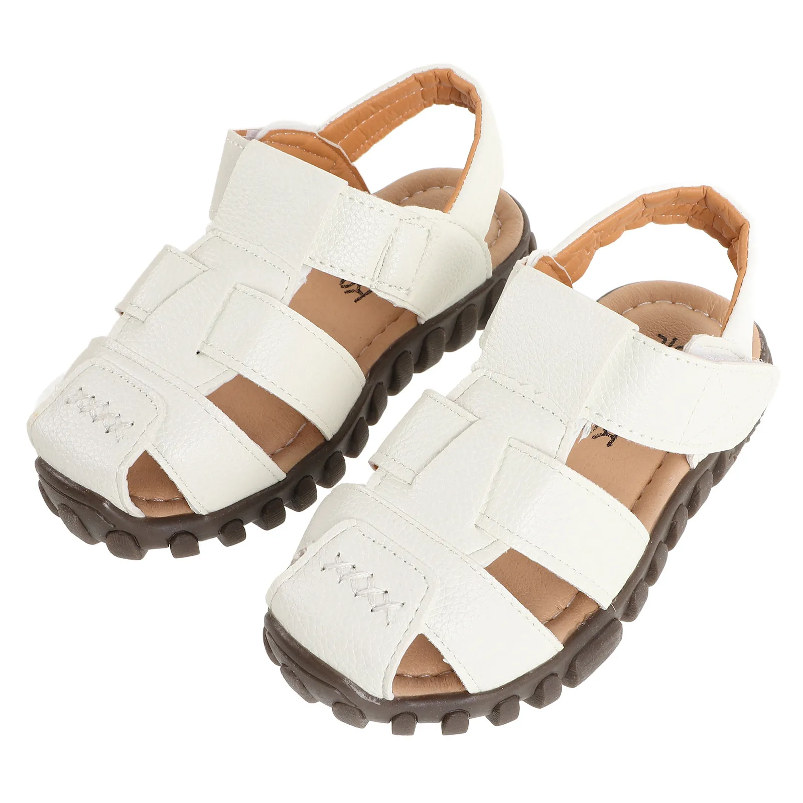 1Pair Boy Sandals Soft Sole Breathable Closed Toe Summer Beach Sandals Outdoor Kids Walking Shoes Comfortable Lightweight Design