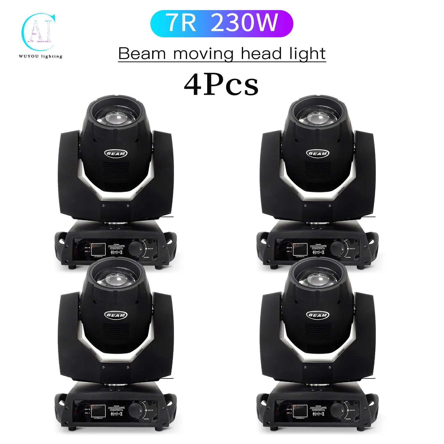 4Pcs/Lots 230W 7R Light Beam Moving Head Light Touch Screen DMX Control Professional DJ Disco Equipment Event Show Lighting