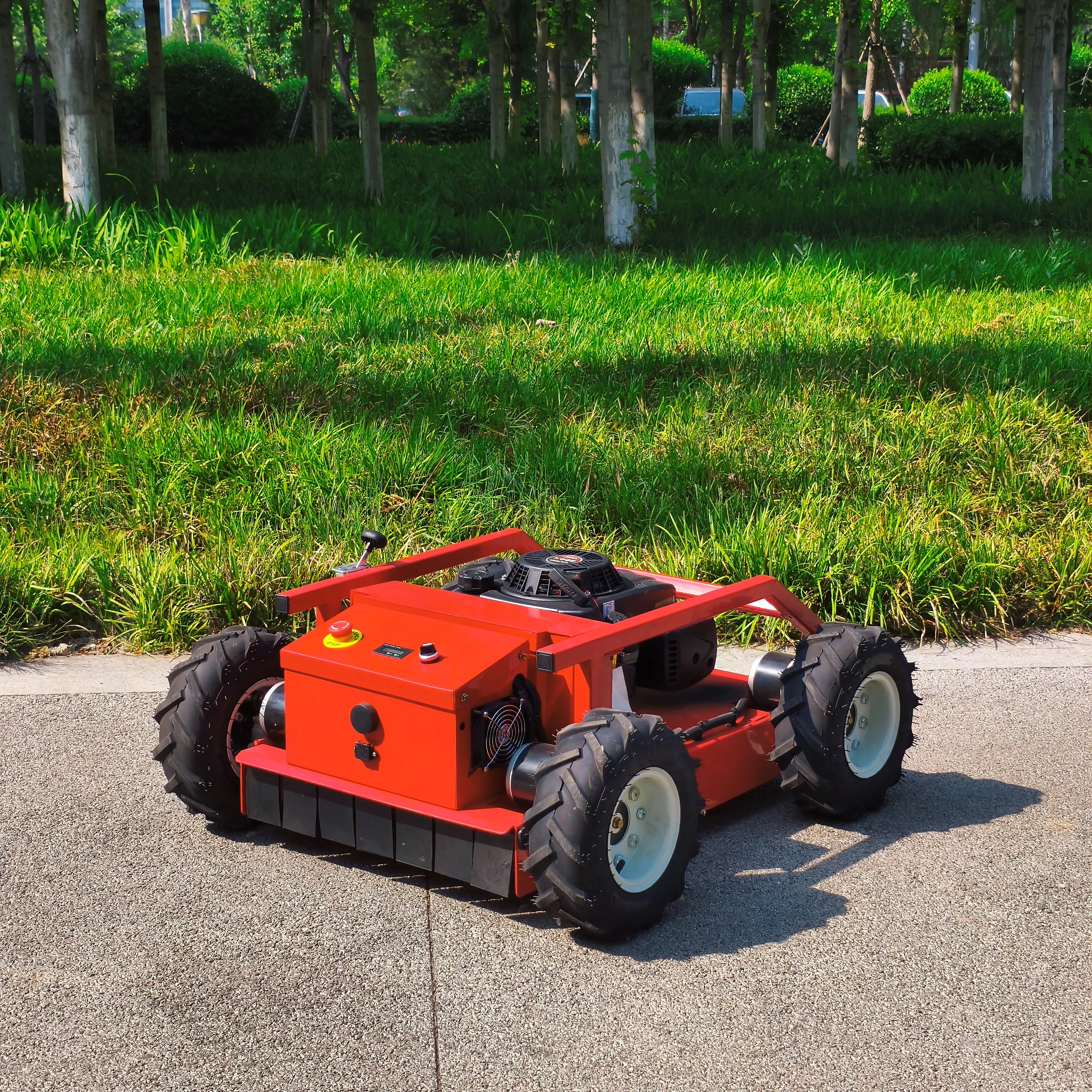 Quiet Extended range hybrid remote control lawn mower CE/EU5/EPA 1500 ㎡/h 500MM 5KM/H Customized deposit Compact body