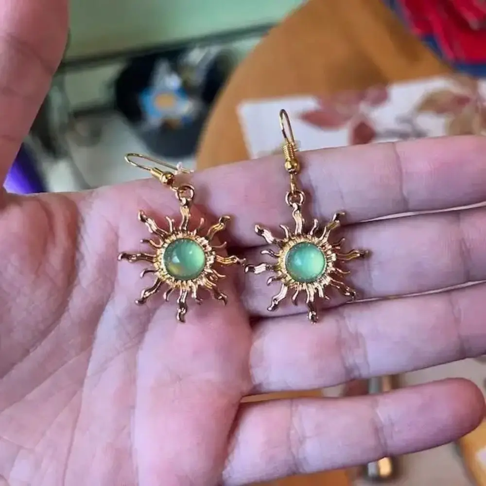 10pcs Baroque Style Gemstone Sun Charms DIY Craft Sparkling Jewelry Accessories Shiny Charming Gemstone Pendant Jewelry Making view 4