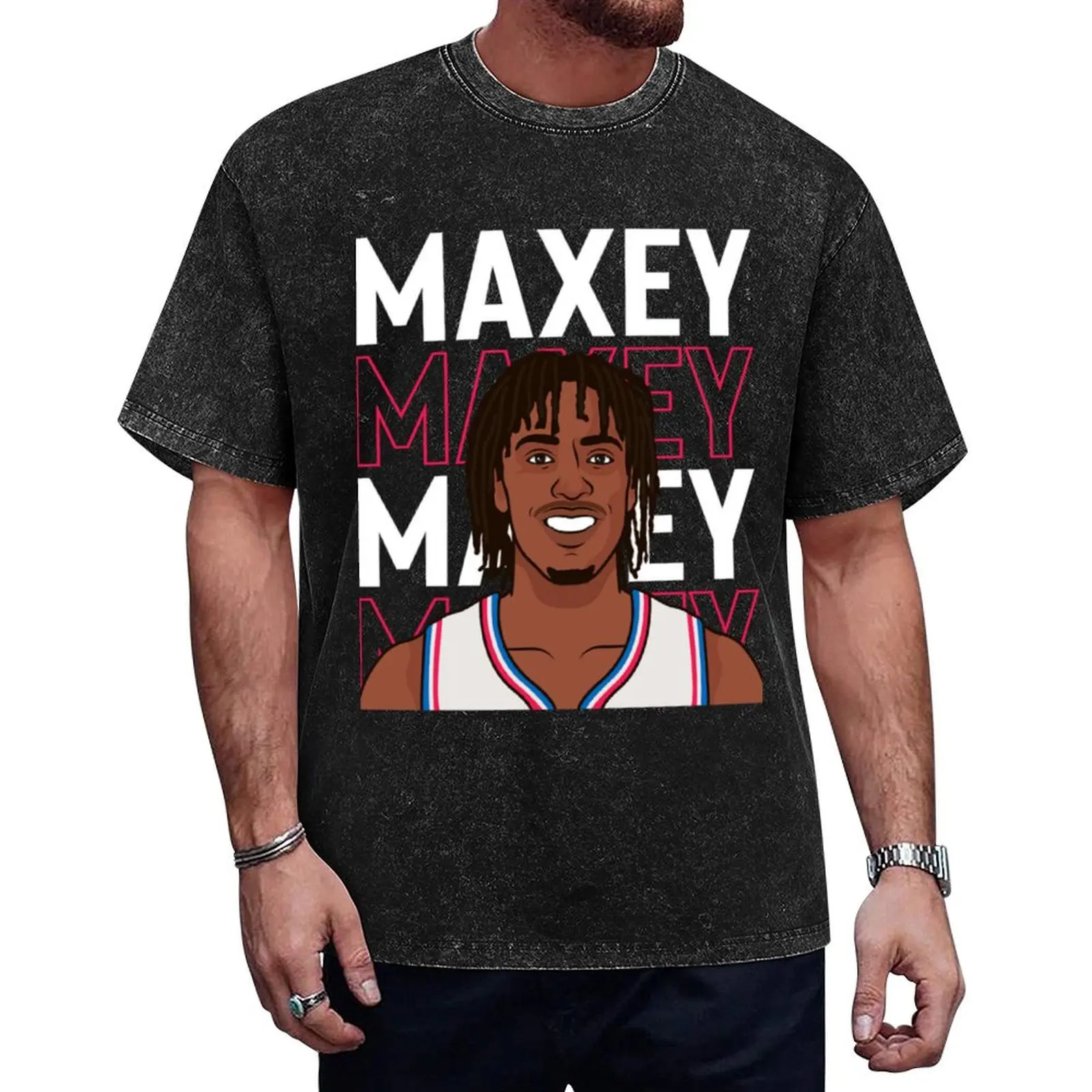 

tyrese maxey - Funny Basketball lover Gift T-Shirt kawaii clothes anime figures croswit shirt man plain t shirts men