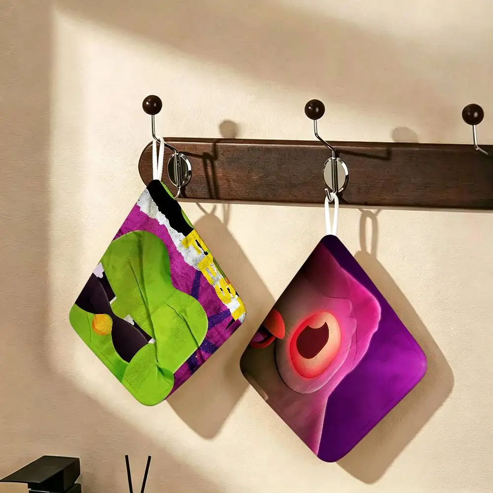Duolingo Owl Duo 2 Polyester Cotton Hand Wiping Towel, Hanging Towel, Quick Dry for Kitchen Bathroom Daily Supplies