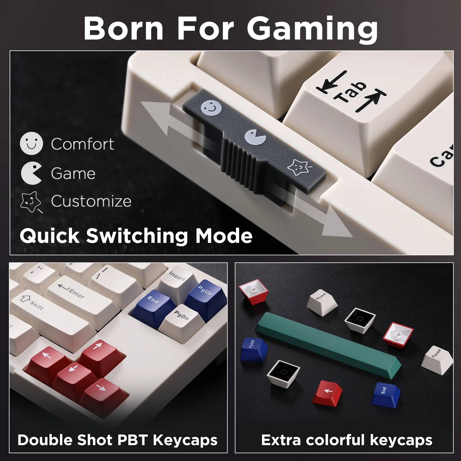 Imagem -04 - Yunzii Rt68 Bege Gatilho Rápido Rgb Teclado Mecânico para Jogos Interruptor Magnético de Efeito Hall Teclado de Montagem de Junta com Fio de 68 Teclas