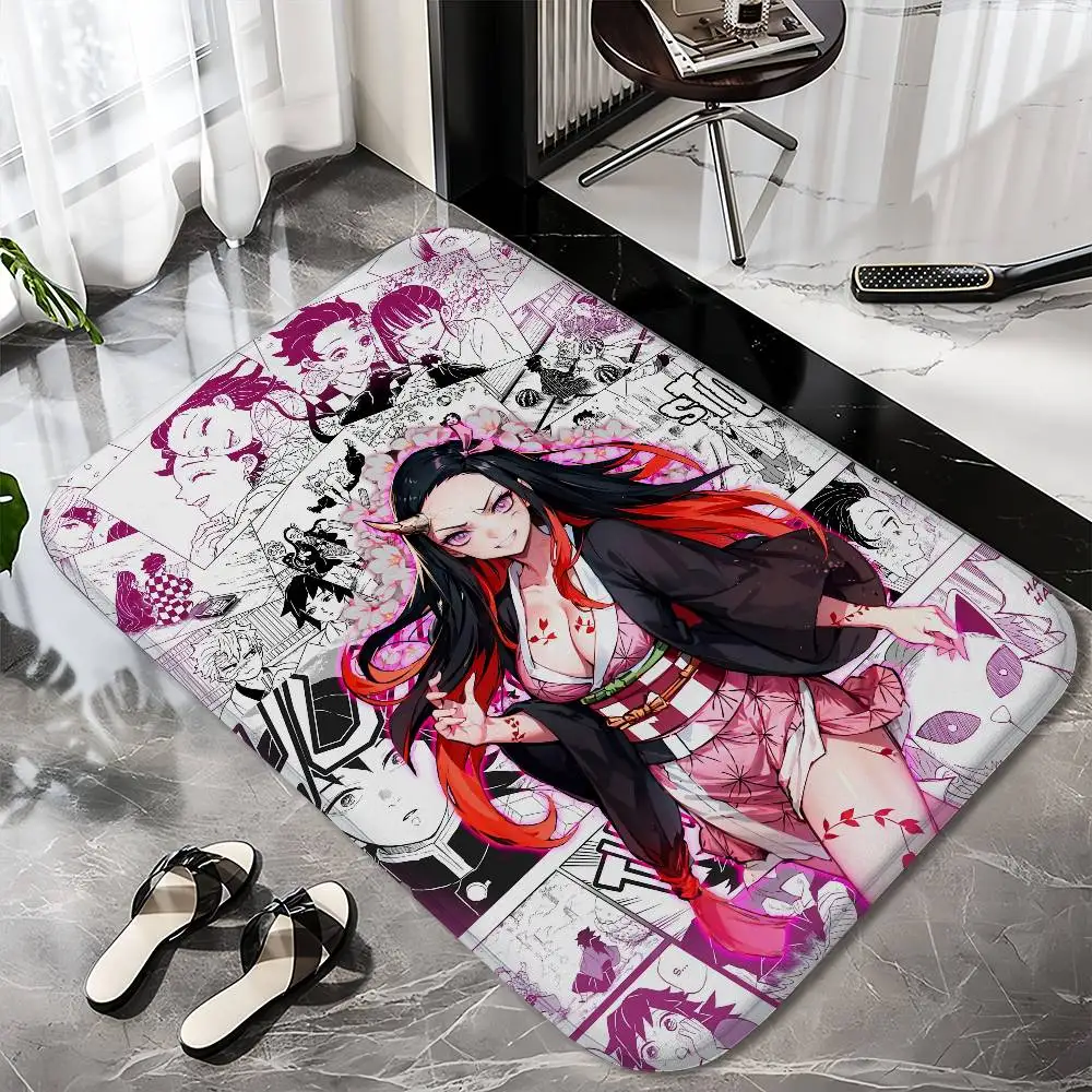 

Demon SlayerS Floor Mat Printed Large Carpets Room And Bedroom Carpets Bathroom Anti Slip Door MATS Small Carpets