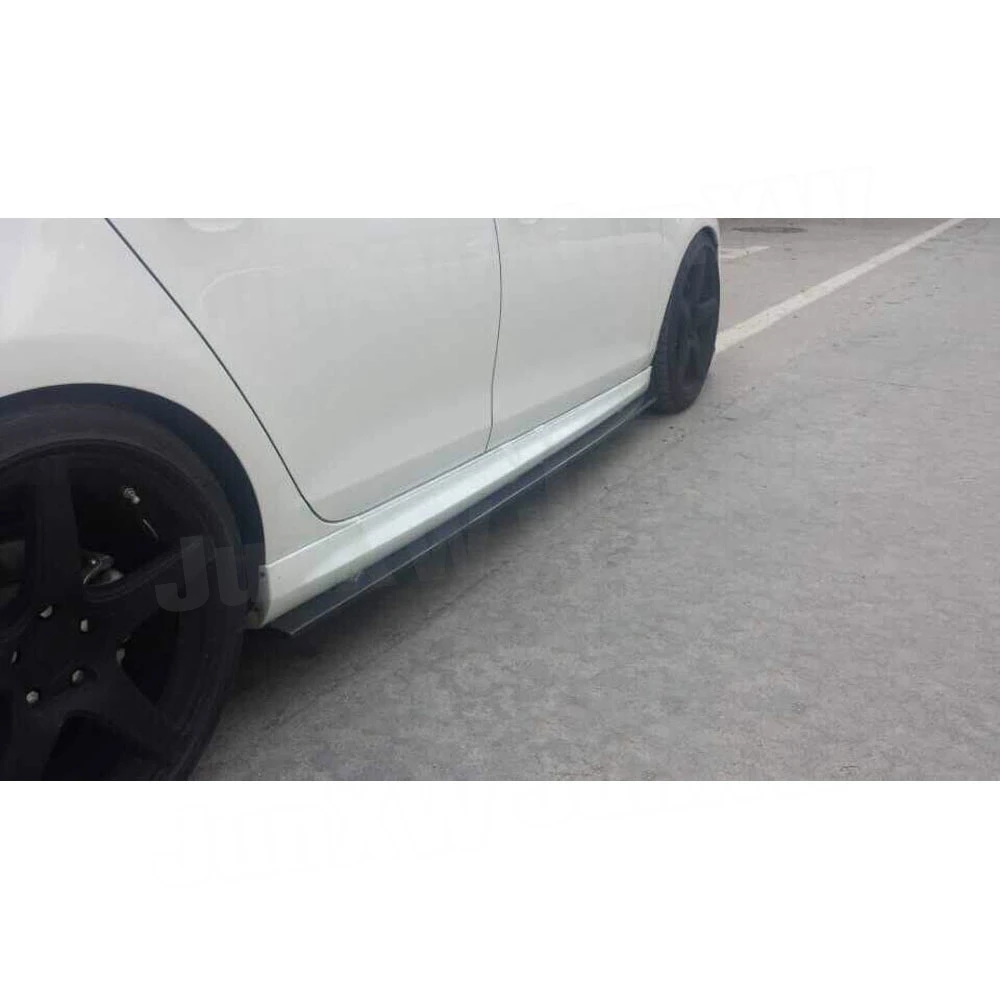 Carbon Fiber Side Skirts Aprons Spoiler For Volkswagen VW Golf 6 VI MK6 R20 2010-2013 E Style Door Bumper Plate Guard