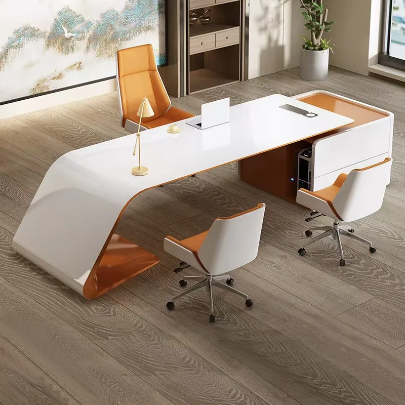 

bcHigh-end designer office desk Baked lacquer process Minimalist stylish office desk Fully featured Various sizes Customizable*