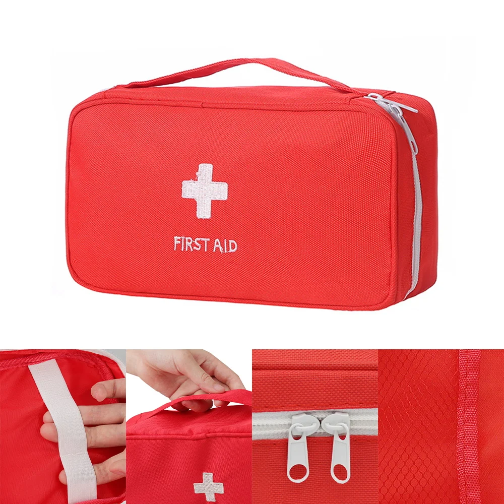 Medicine Organizer Bags Outdoor Travel Portable Emergency Handbag Home Medical Zipper Organizer Large First Aid Bag Tote Purse