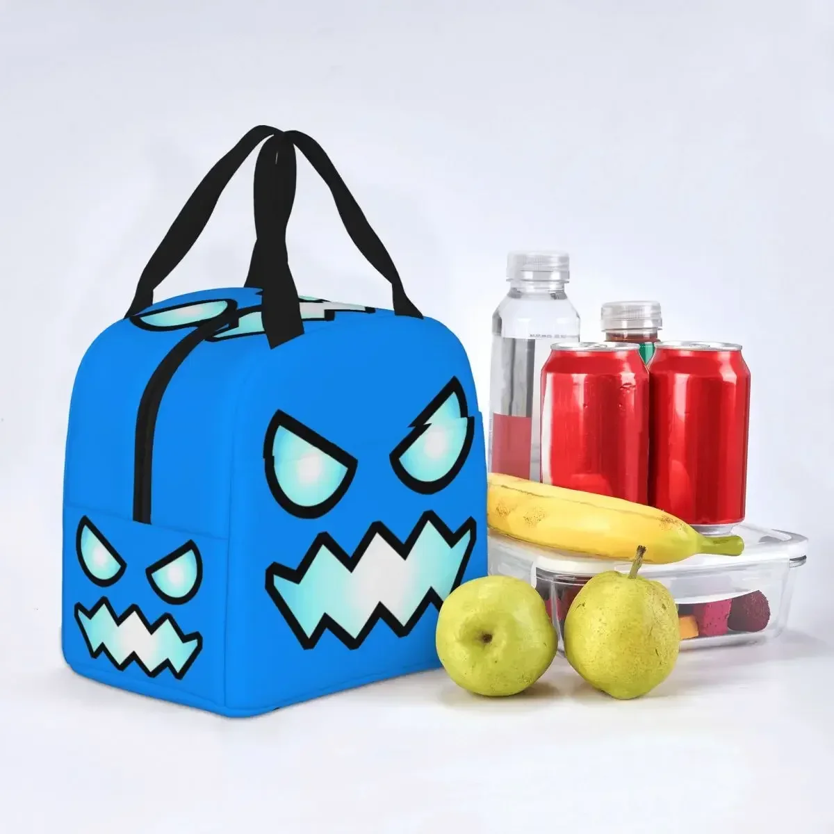 Geometry Cube Dash Game Insulated Lunch Bag Unblocked Level Meal Container Cooler Bag Lunch Box Tote School Outdoor Food Bag