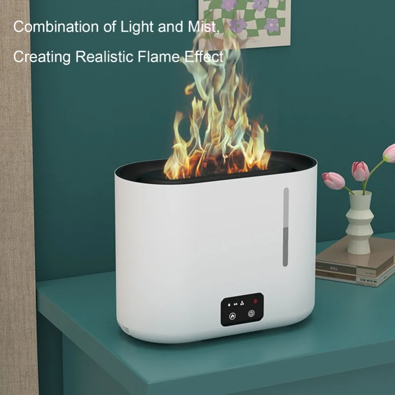 3L Large Capacity Humidifier Heatable Aromatherapy Diffuser 4 Levels Quiet Mist Adjustment Visual Water Tank