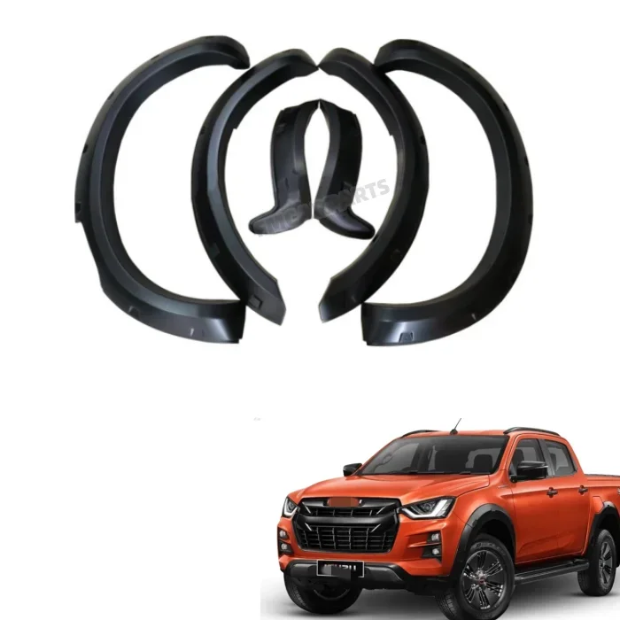 

Auto 4x4 Body Parts Bolt -on Side Wheel Fender Flares Fender Trims Arches for Dmax 2020 Pickup