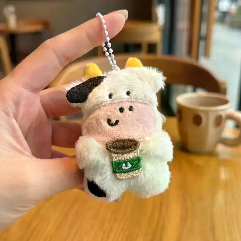 Creative Cartoon Bull And Horse Worker Plush Keychain Fun Animal Doll Stuffed Toy Decor Backpack Decoration Pendant Gift - view 6