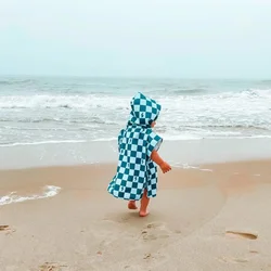 Children's Day Gift Kid's Personalized Name Customization Hooded Cape Bath Towel Beach Towel Surfing Cape Robe Hooded Towel