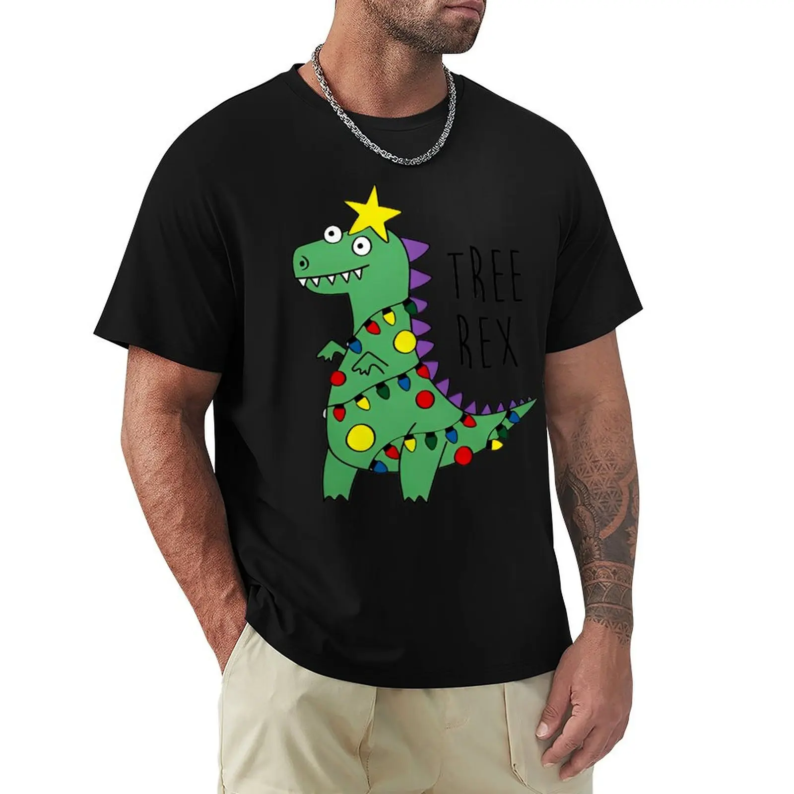 

Christmas Tree Rex T-Rex Funny T-Shirt custom shirt anime shirt tops Aesthetic clothing shirts men