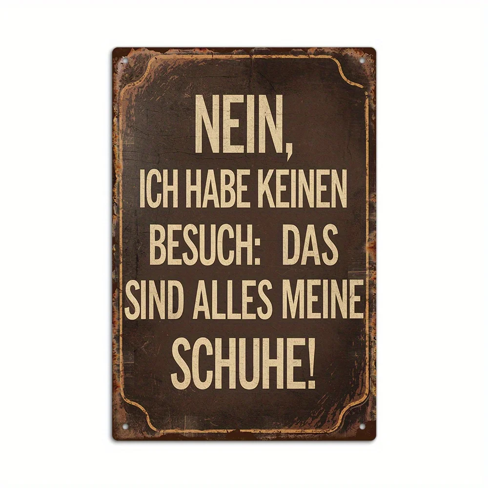 2D-Metallschild, Vintage-Aluminium, 1 Stück, Bauernhaus-Wandkunst, lustige Dekoration für den Eingangsbereich, Korridor, 18 x 12 cm, Geschenk für Zuhause