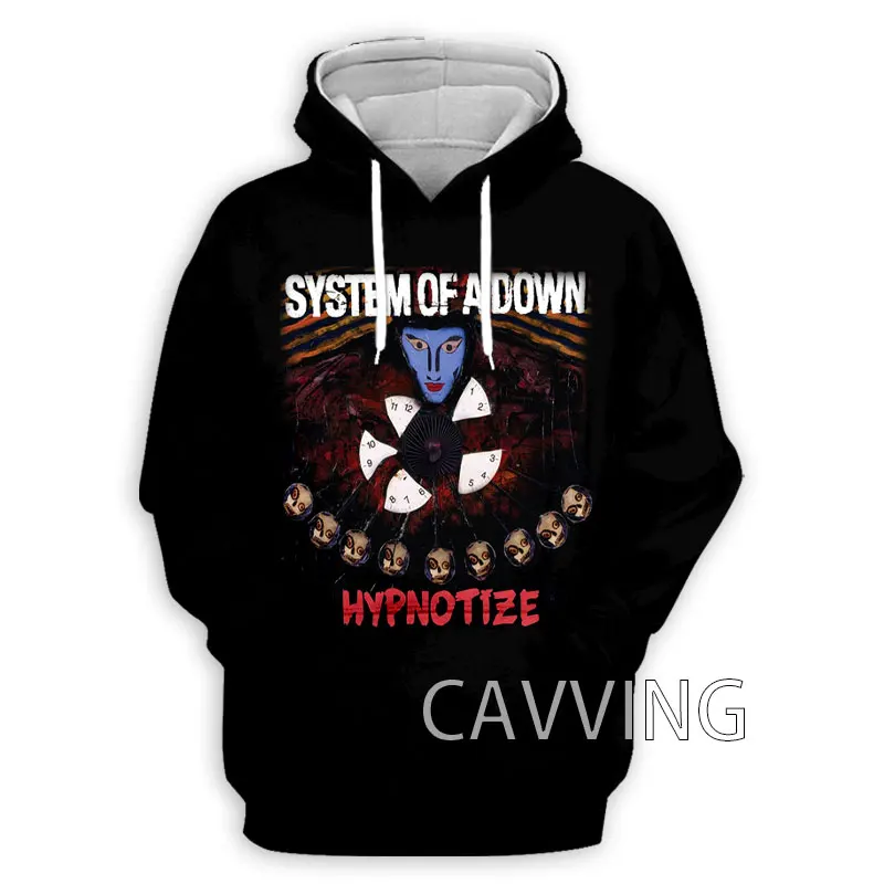 CAVVING 3D Printed  System of A Down Rock  Hoodies Hooded Sweatshirts Harajuku  Tops Clothing for Women/men   K01