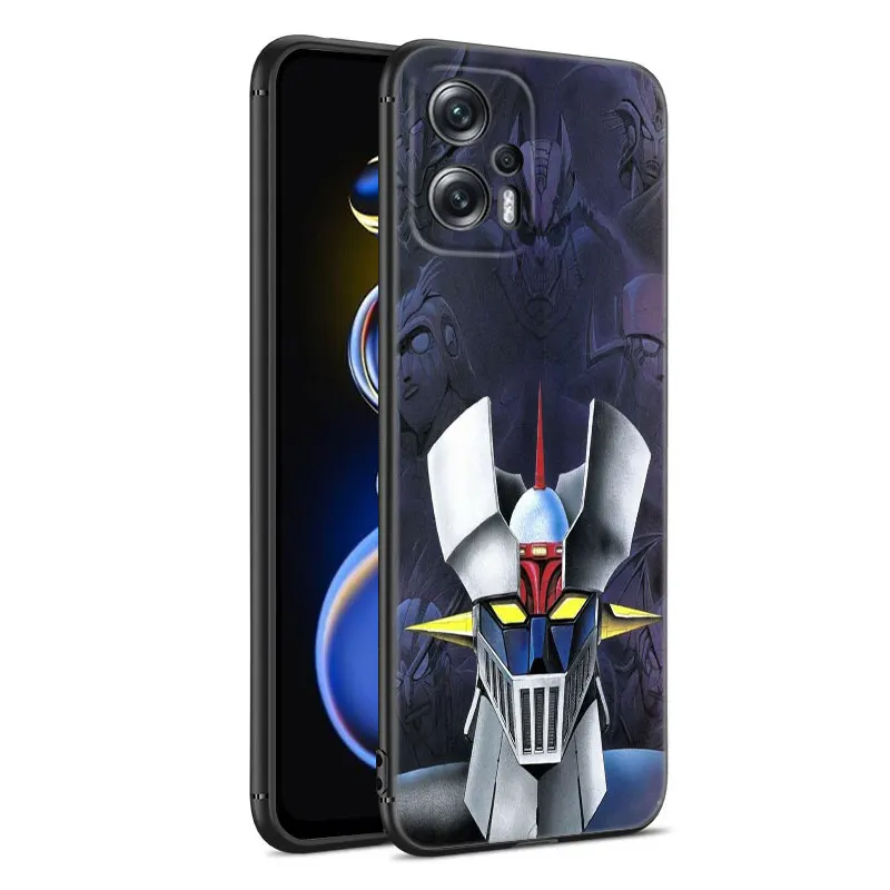 Anime Mazinger Z UFO Cassa Del Telefono Del Silicone Nero Per Xiaomi 10T 11T 13T 14 Pro 11 Lite POCO X3 NFC M3 M4 M6 X4 X5 Pro 5G F5