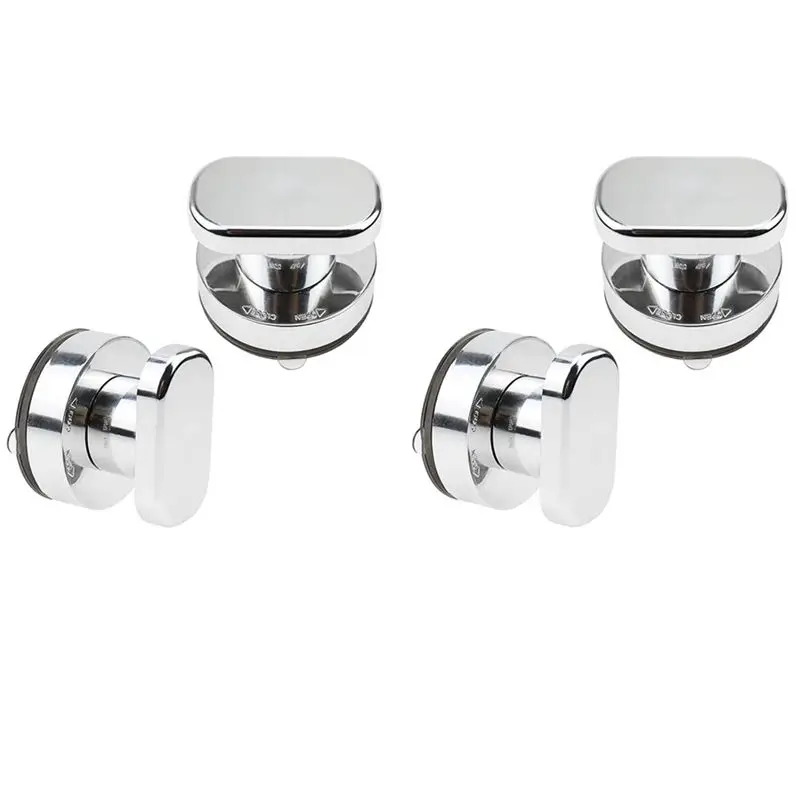 

Ручка-присоска ABUL для дверей, 4 штуки, для ящиков, шкафов, дверей холодильников, стеклянных поверхностей, портативная, серебристая