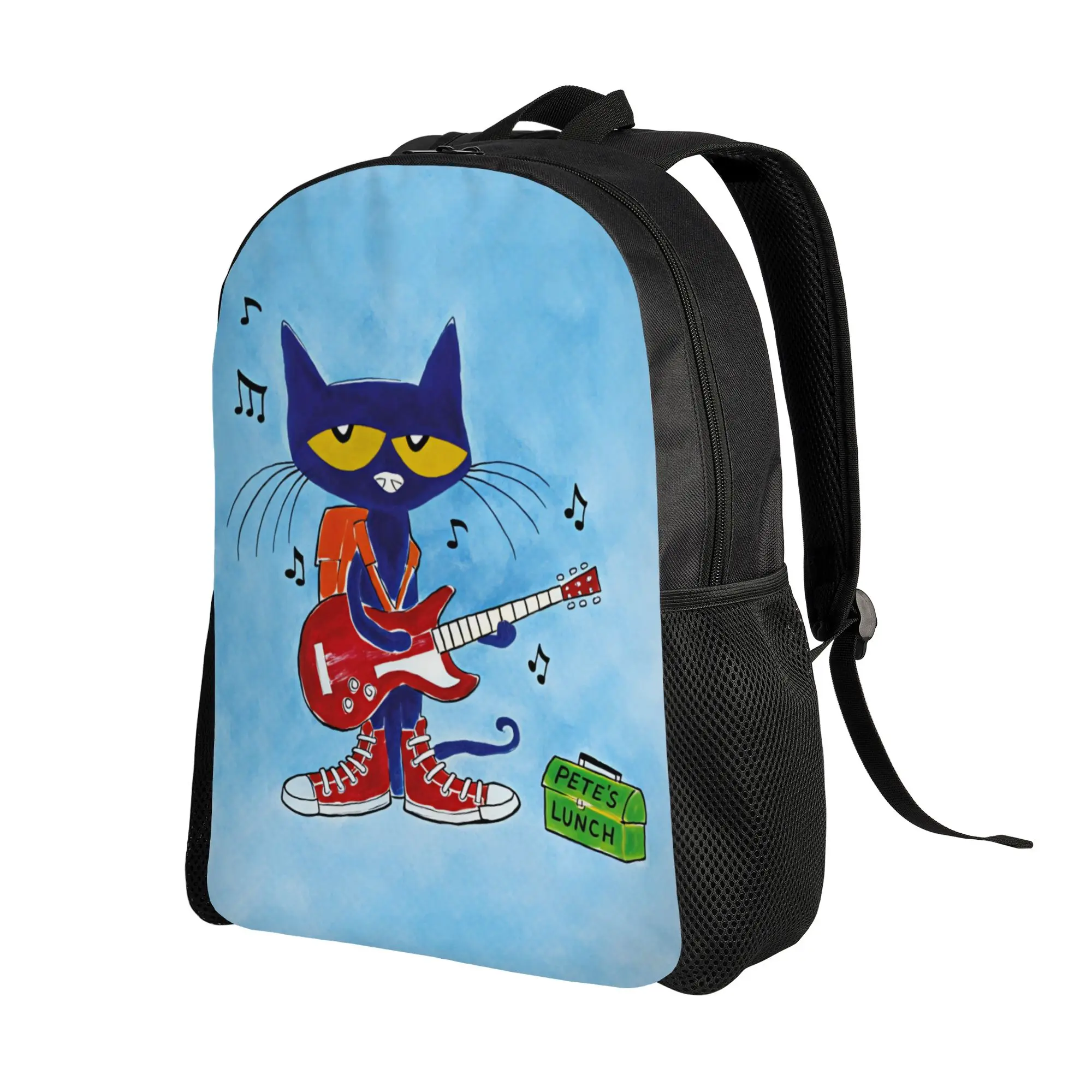 Pete The Cat  Backpack  Female Polyester Workout Backpacks Durable Funny School Bags Rucksack