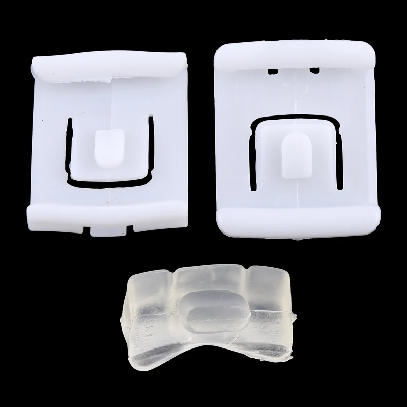 QM82 2 Set 6 Piece Suit for Seat Buckle Clip Runner Guide For V.for W. GOLF MK1 MK2 MK3 CORRADO White Plastic