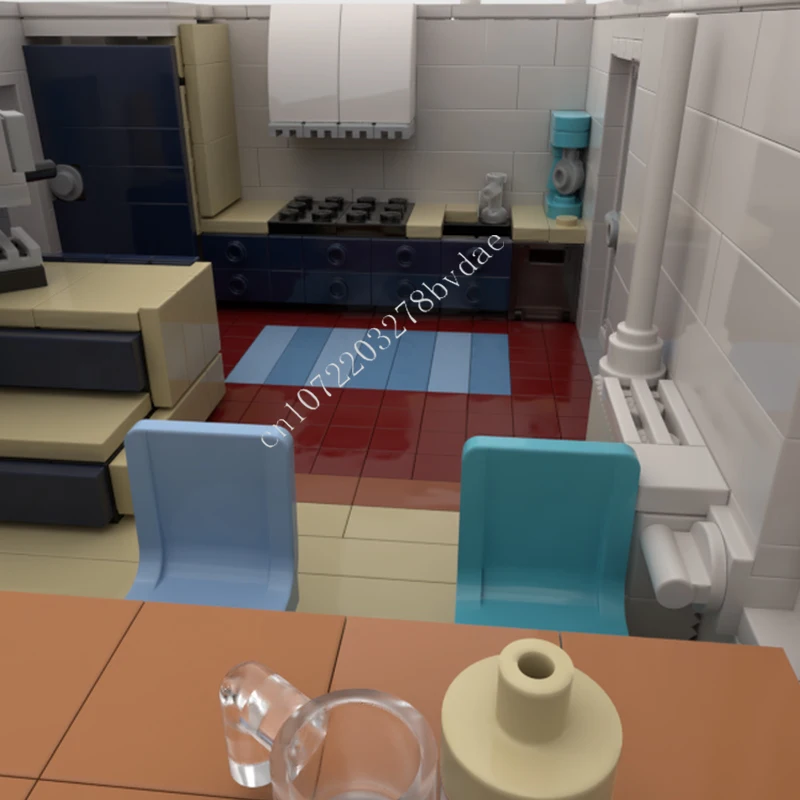 6658PCS Rumah Keluarga Bertingkat MOC Model Pemandangan Jalan Kreatif Blok Bangunan Arsitektur DIY Edukasi Model Perakitan Mainan