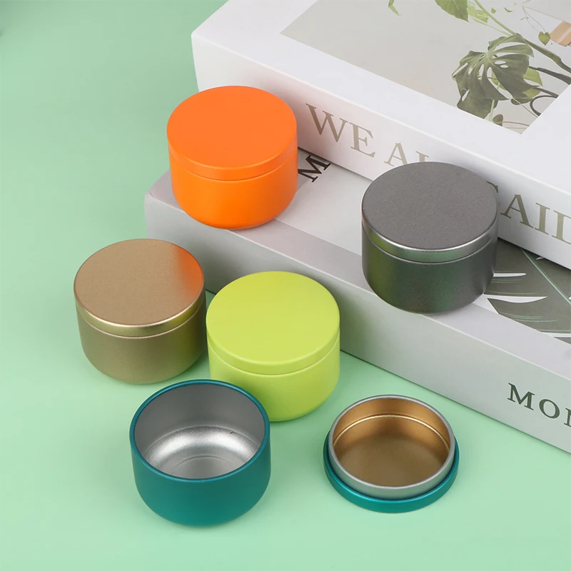 Portable Solid Color Mini Tin Box Tea Sealed Jar Packing Boxes Jewelry Candy Small Storage Can Coin Earring Headphones Gift Case