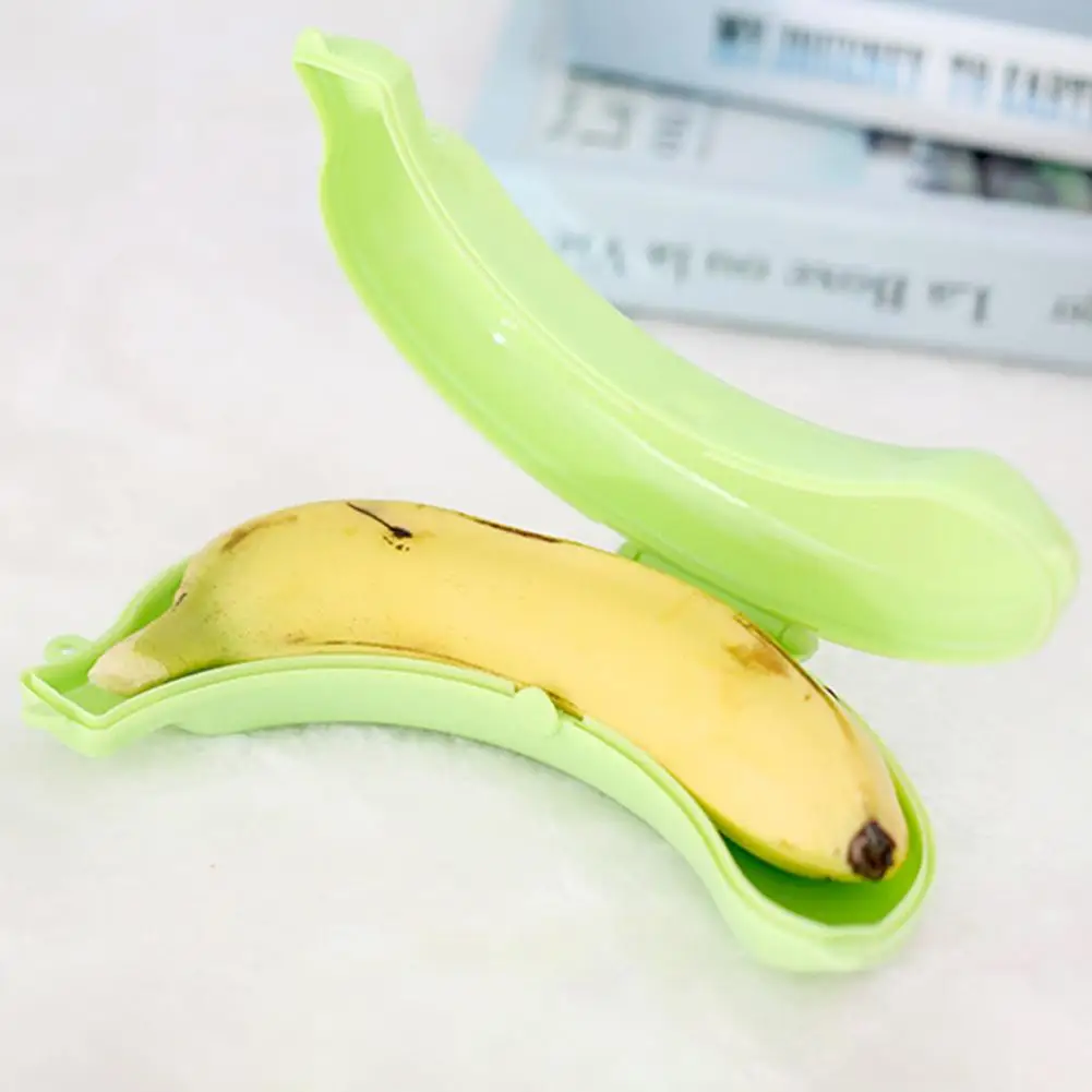 Kids Banana Keeper Trip Outdoor Travel Storage Box Cute Banana Case Protector Box Container Trip Outdoor Lunch Fruit Candy Box