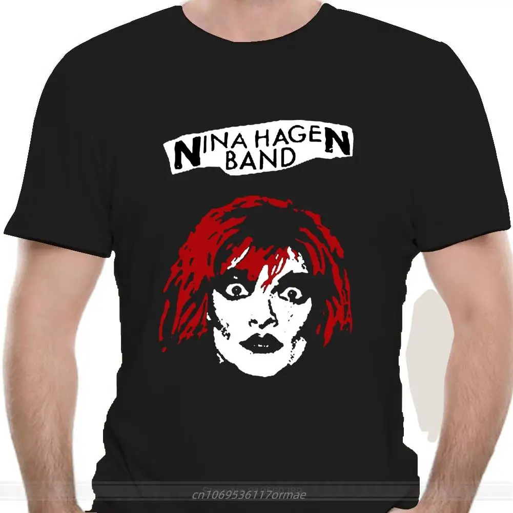 

Nina Hagen Unbehagen Punk Logo T Shirt 1979 Punk Siouxsieharajuku Streetwear Shirt Men