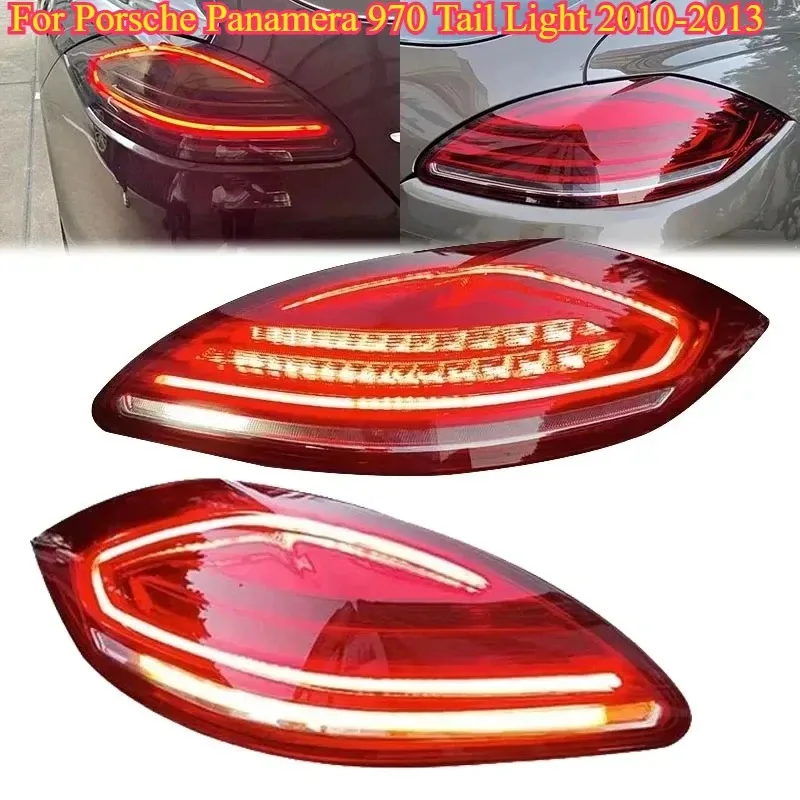 2PCS Car LED Taillights Assembly for Porsche Panamera 970 Tail Light 2010 2011 2012 2013 Rear Running Brake Reverse Turn Signals