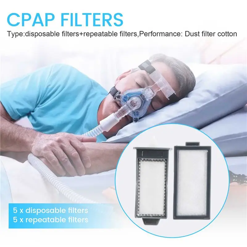 Essential Top 5Set For Respironics Dreamstation 2 CPAP Reusable Pollen Filter And Disposable Ultra-Fine Filters