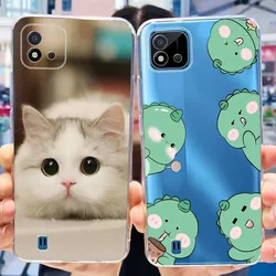 For Realme C11 (2021) Case Realme C11 RMX2185 Cute Painted Soft Silicone TPU Cover For Relame C11 2021 RMX3231 RealmeC11 2020