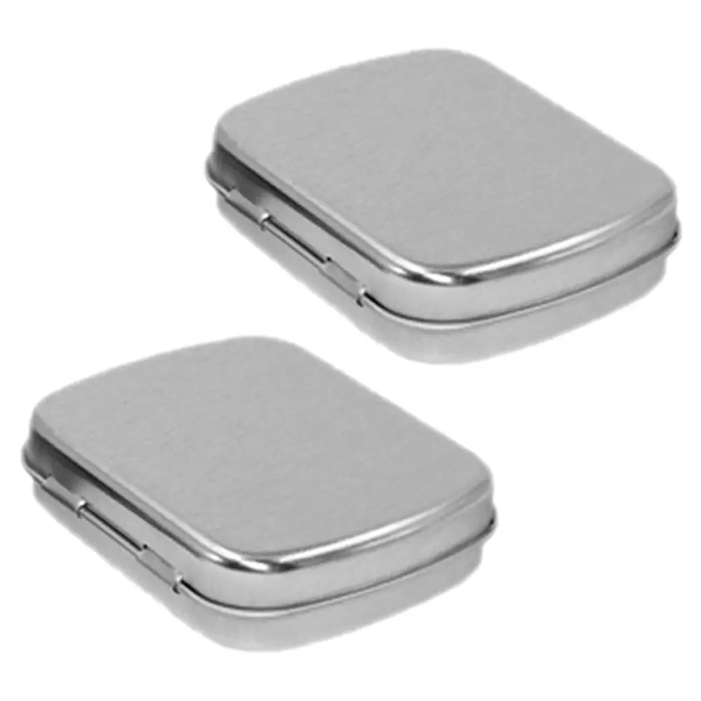 

2Sets Nail Polish Palette Box 12-Grid Pan Empty Tin Case Durable Safe Easy to Clean for Pigments and Art Supplies