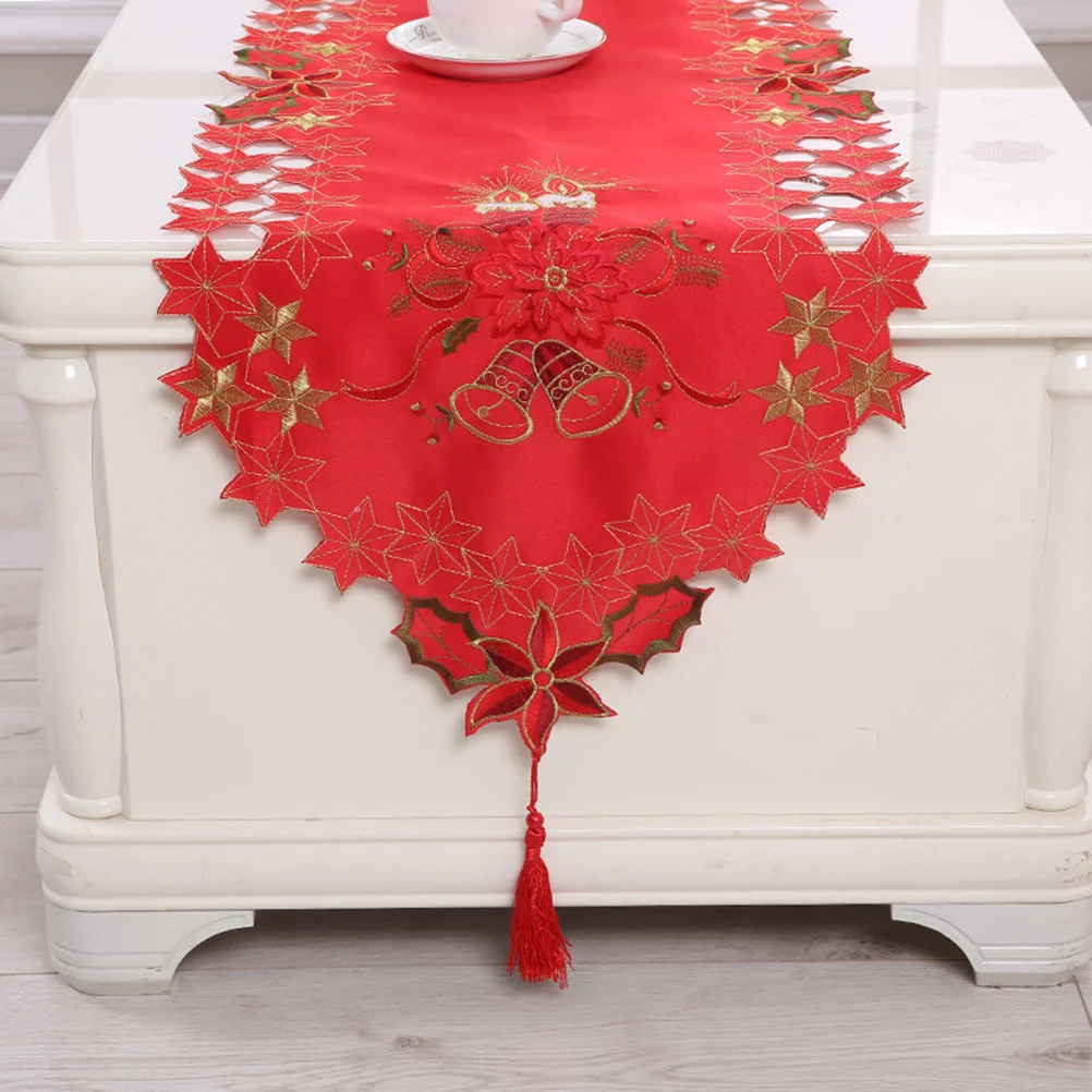 

1pc Christmas Table Runner Printed Decorative For Holiday Party Home Kitchen Dining Table Decoration Xmas Tablecloth