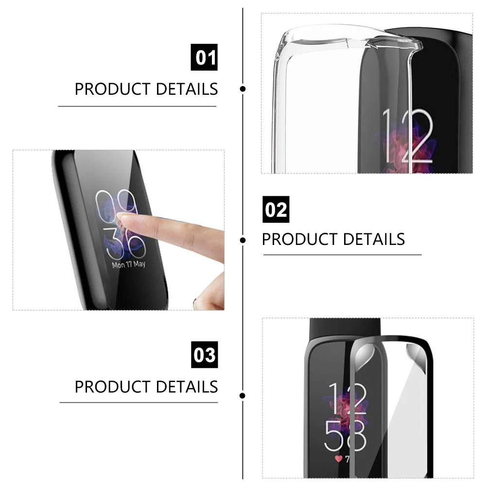 

6pcs Tpu Watch Screen Protector Smartwatch Protection Case Durable Shockproof Compatible With Luxe Multiple Colors Available