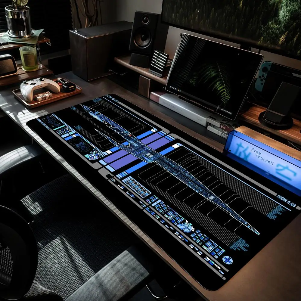 S-Star TV T-Trek Mouse Pad XXL Computer Accessories Large Keyboard Laptop Table Pad The New Product Gamer Gaming