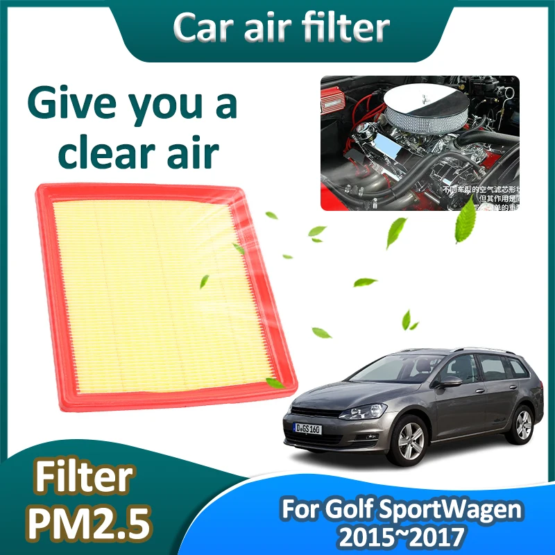 For Volkswagen VW Golf Variant SportWagen Estate Station Wagon 2015~2017 Car Filter Element Fresh Cabin Purifier Car Accessories