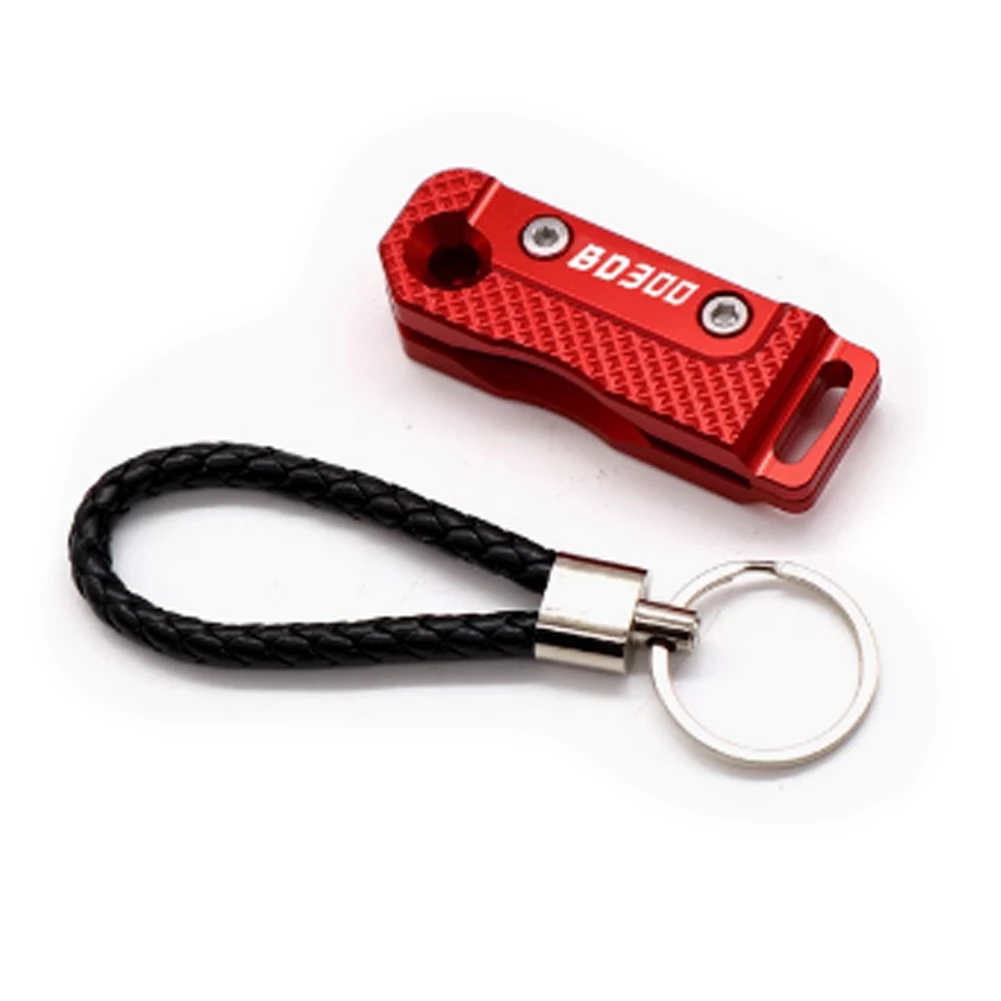 Motorcycle Modified Key Case Folding Cover Keychain Ring For Benda BD300 Bd300-15 Chinchilla 300