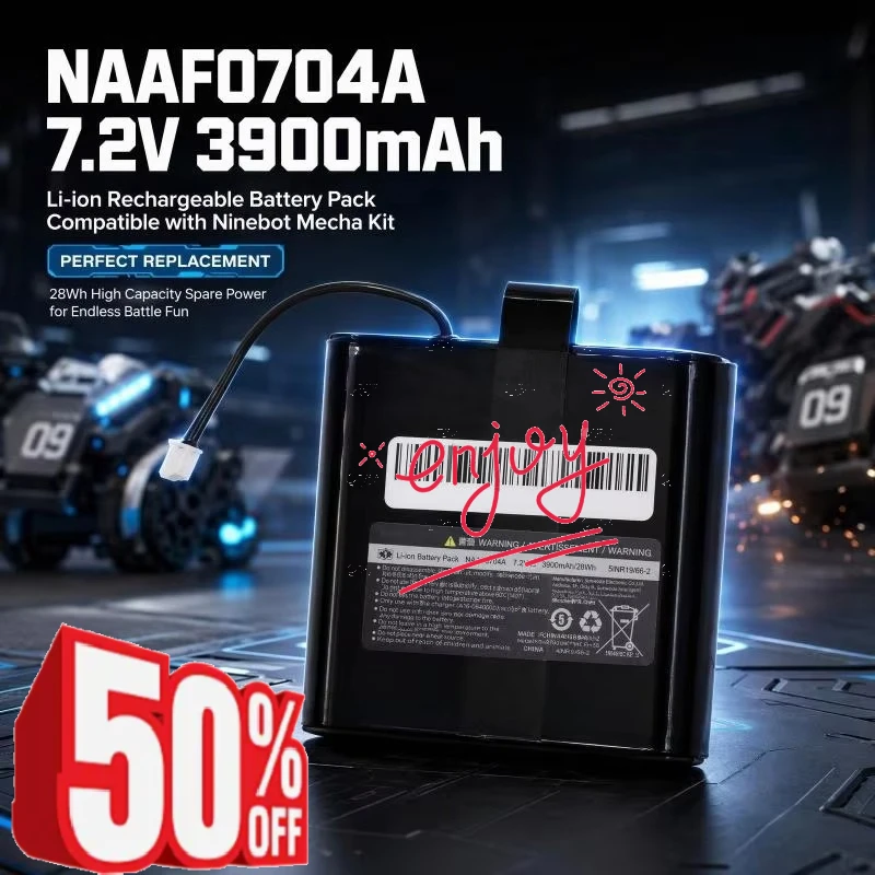 NAAF0704A 7.2V 3900mAh Li-ion Rechargeable Battery Pack Compatible with Ninebot Mecha Kit Robot, Spare Replacement Accessory