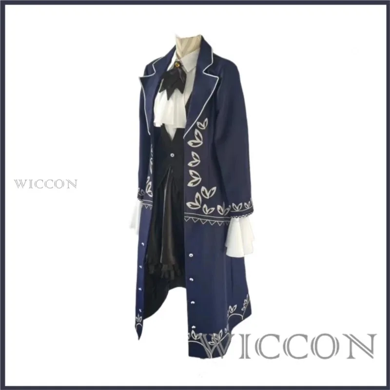 CyAnime Game Library of Ruina Angela Cosplay Costume Wig Tailcoat Printing Long Coat Uniform Shoes Man Woman Carnival Party Suit